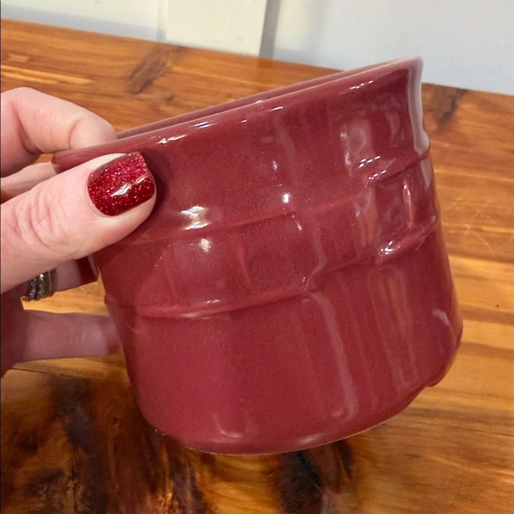 Longaberger One Pint Salt Crock w/ Lid in Paprika